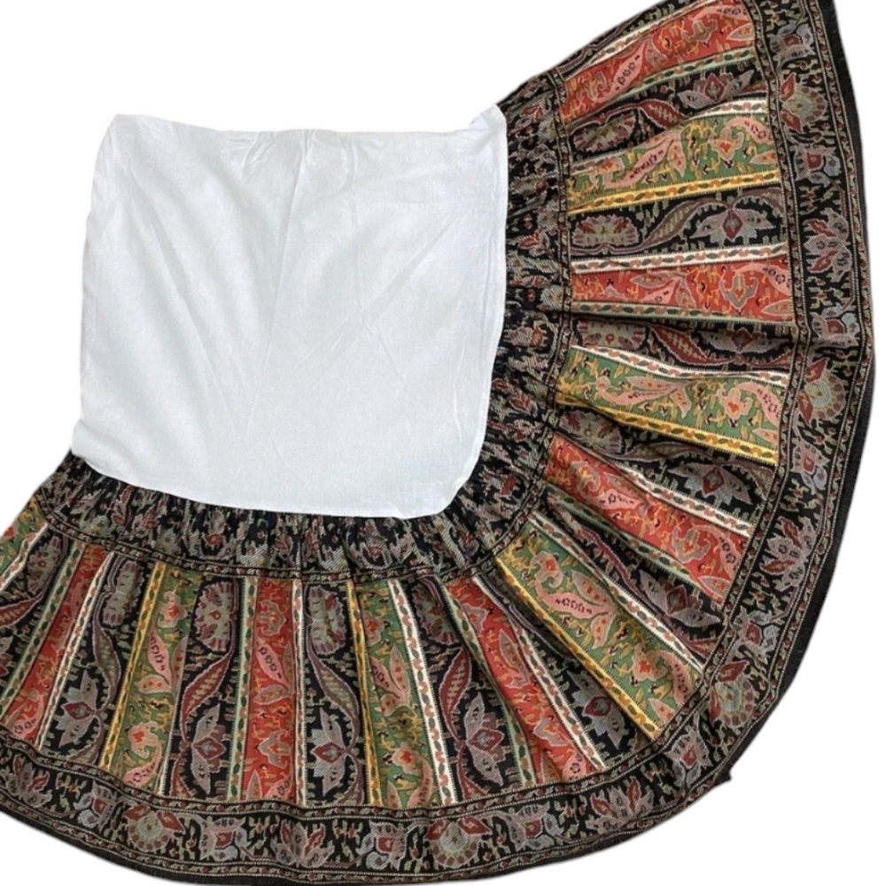 VTG Ralph Lauren Leningrad Russia KING Bedskirt Multi RUST Harvest Drop 12" USA
